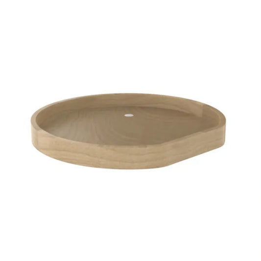 Lazy Susan – D-Shaped, Banded Wood, Organizer for Wall & Upper Cabinets