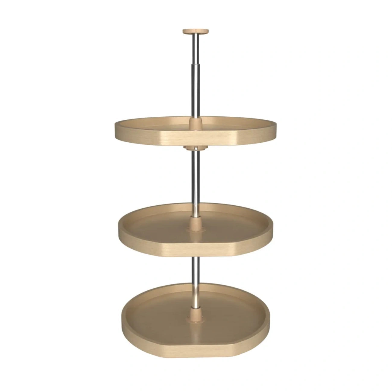 Lazy Susan – D-Shaped, Banded Wood, Organizer for Wall & Upper Cabinets