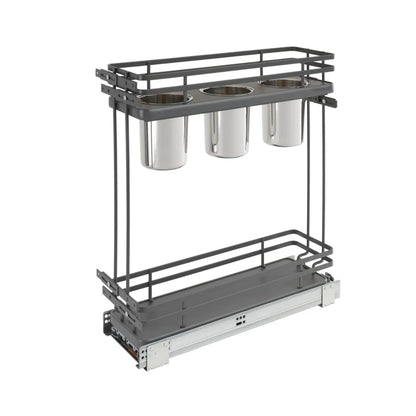 Contemporary Base Cabinet Pullout w/Utensil Bins