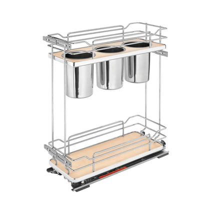 Contemporary Base Cabinet Pullout w/Utensil Bins