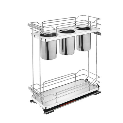Contemporary Base Cabinet Pullout w/Utensil Bins