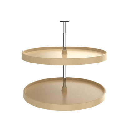 Lazy Susan – Value Line, Full Circle, Polymer, 2-Shelf Organizer with Telescoping Post for Base & Lower Cabinets