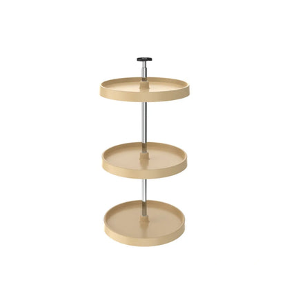 Lazy Susan – Value Line, Full Circle, Polymer, 3-Shelf Organizer with Telescoping Post for Wall & Upper Cabinets
