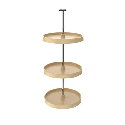 Lazy Susan – Value Line, Full Circle, Polymer, 3-Shelf Organizer with Telescoping Post for Wall & Upper Cabinets