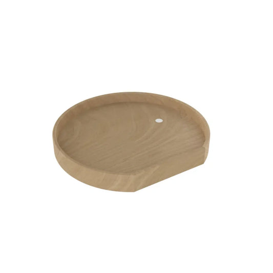 Lazy Susan – D-Shaped, Natural Wood Organizer for Wall & Upper Cabinets