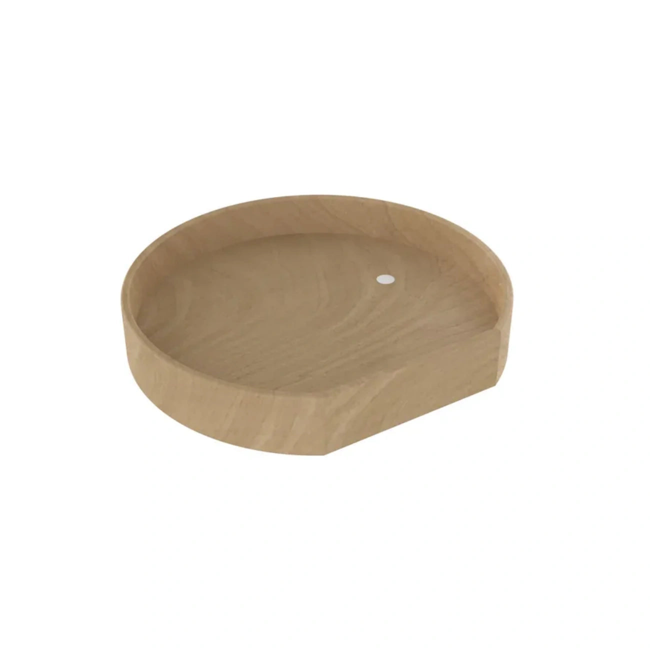 Lazy Susan – D-Shaped, Natural Wood Organizer for Wall & Upper Cabinets