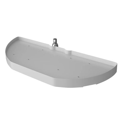 Polymer Half Moon Organizer with Pivot and Slide for Blind Corner Cabinets
