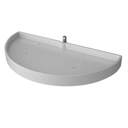 Polymer Half Moon Organizer with Pivot and Slide for Blind Corner Cabinets