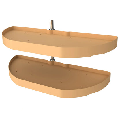Polymer Half Moon Organizer with Pivot and Slide for Blind Corner Cabinets