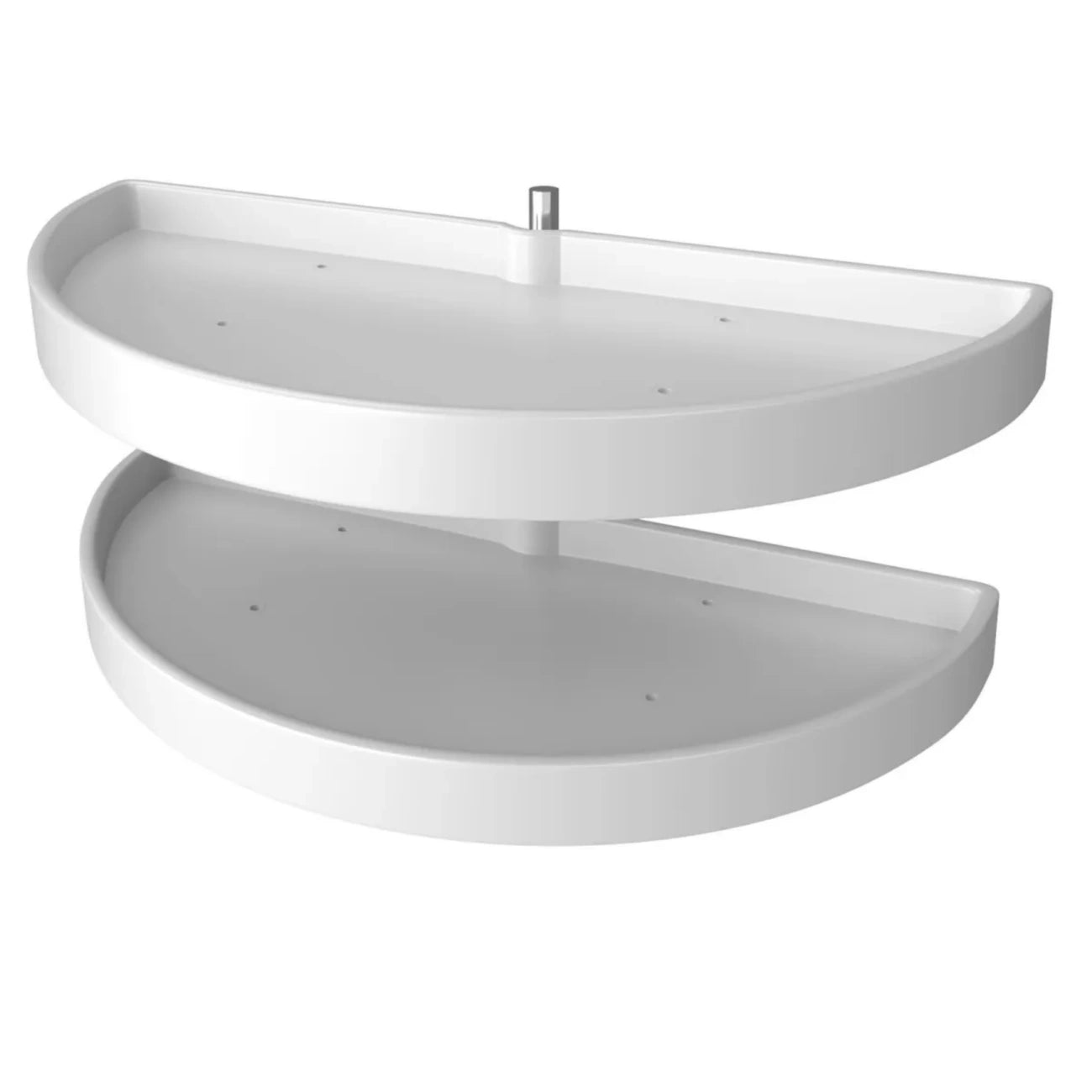 Polymer Half Moon Organizer with Pivot and Slide for Blind Corner Cabinets
