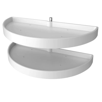 Polymer Half Moon Organizer with Pivot and Slide for Blind Corner Cabinets