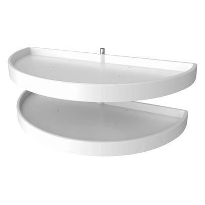 Polymer Half Moon Organizer with Pivot and Slide for Blind Corner Cabinets