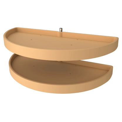 Polymer Half Moon Organizer with Pivot and Slide for Blind Corner Cabinets