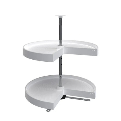 Lazy Susan – Pie Cut, Polymer, 2-Shelf Organizer for Base & Lower Cabinets