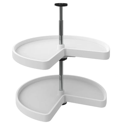 Lazy Susan – Value Line, Kidney-Shaped, Polymer, 2-Shelf Organizer for Base & Lower Cabinets