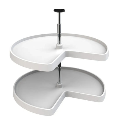 Lazy Susan – Value Line, Kidney-Shaped, Polymer, 2-Shelf Organizer for Base & Lower Cabinets