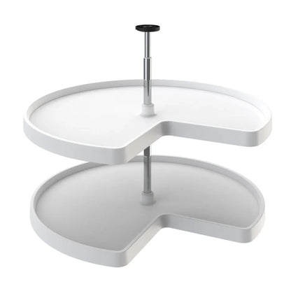 Lazy Susan – Value Line, Kidney-Shaped, Polymer, 2-Shelf Organizer for Base & Lower Cabinets