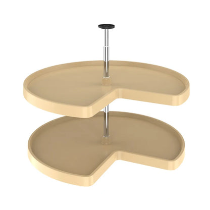 Lazy Susan – Value Line, Kidney-Shaped, Polymer, 2-Shelf Organizer for Base & Lower Cabinets