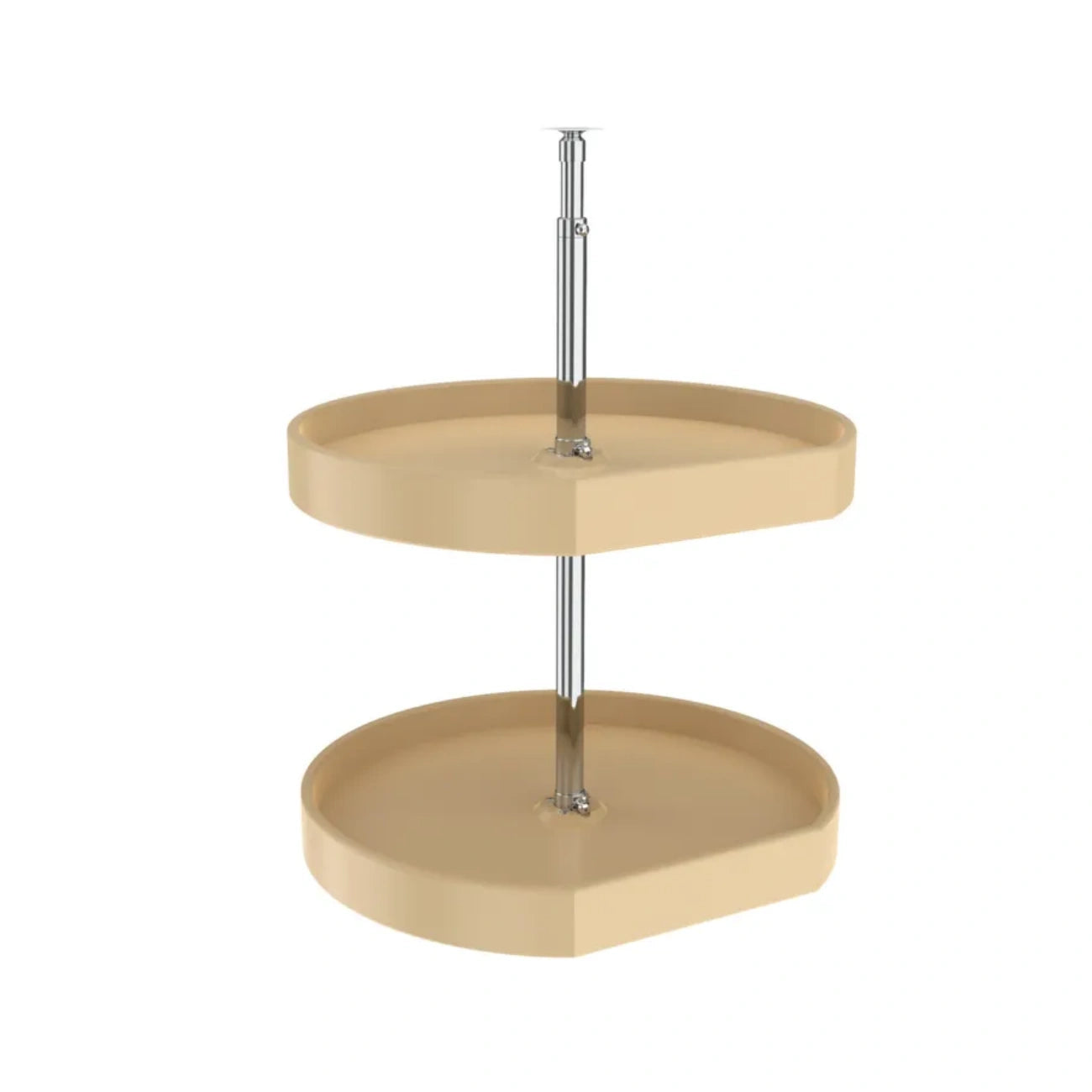 Lazy Susan – RAS, D-Shaped, Polymer, 2-Shelf Organizer for Wall & Upper Cabinets