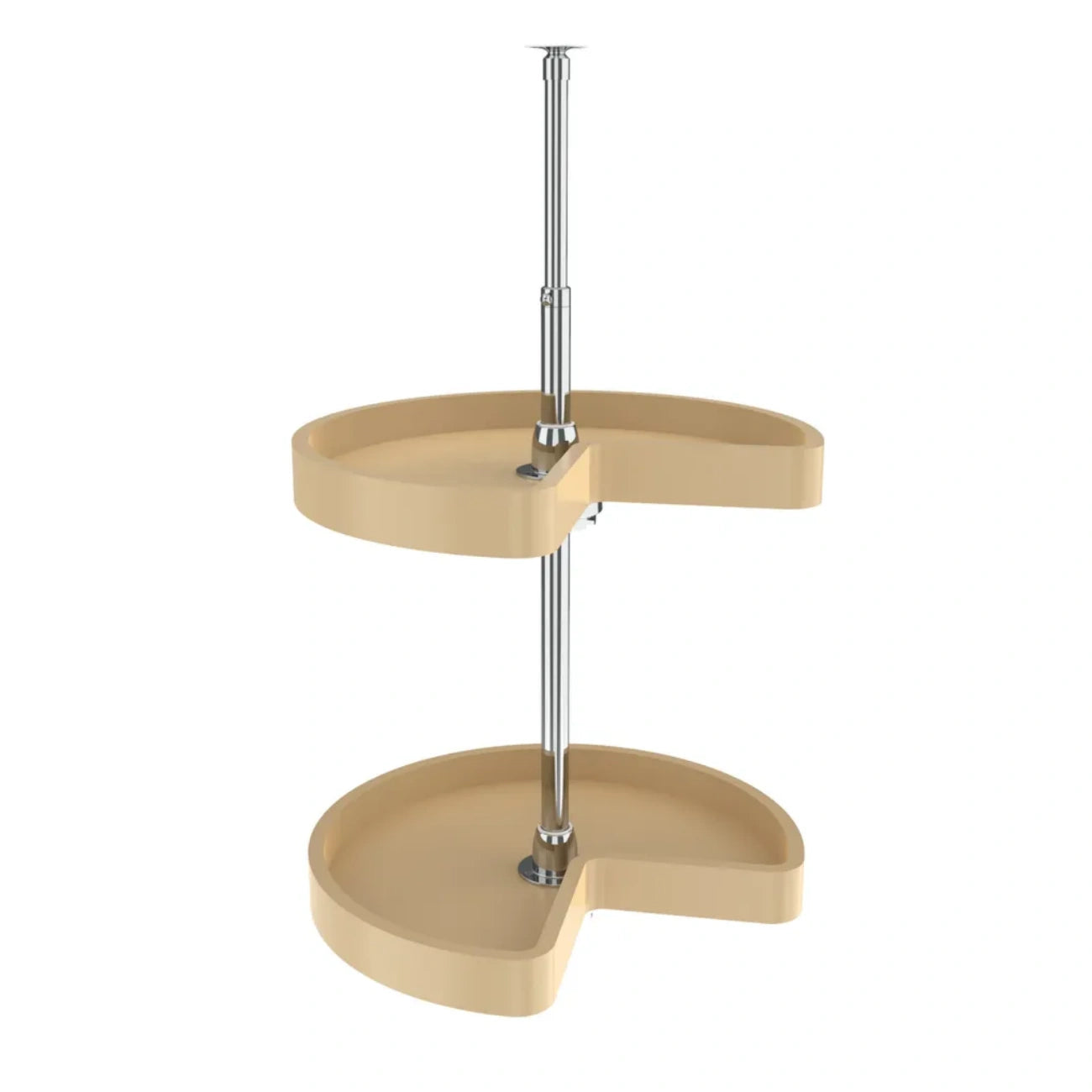 Lazy Susan – RAS, Kidney-Shaped, Polymer, 2-Shelf Organizer for Wall & Upper Cabinets