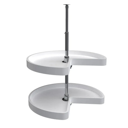 Lazy Susan – RAS, Kidney-Shaped, Polymer, 2-Shelf Organizer for Base & Lower Cabinets