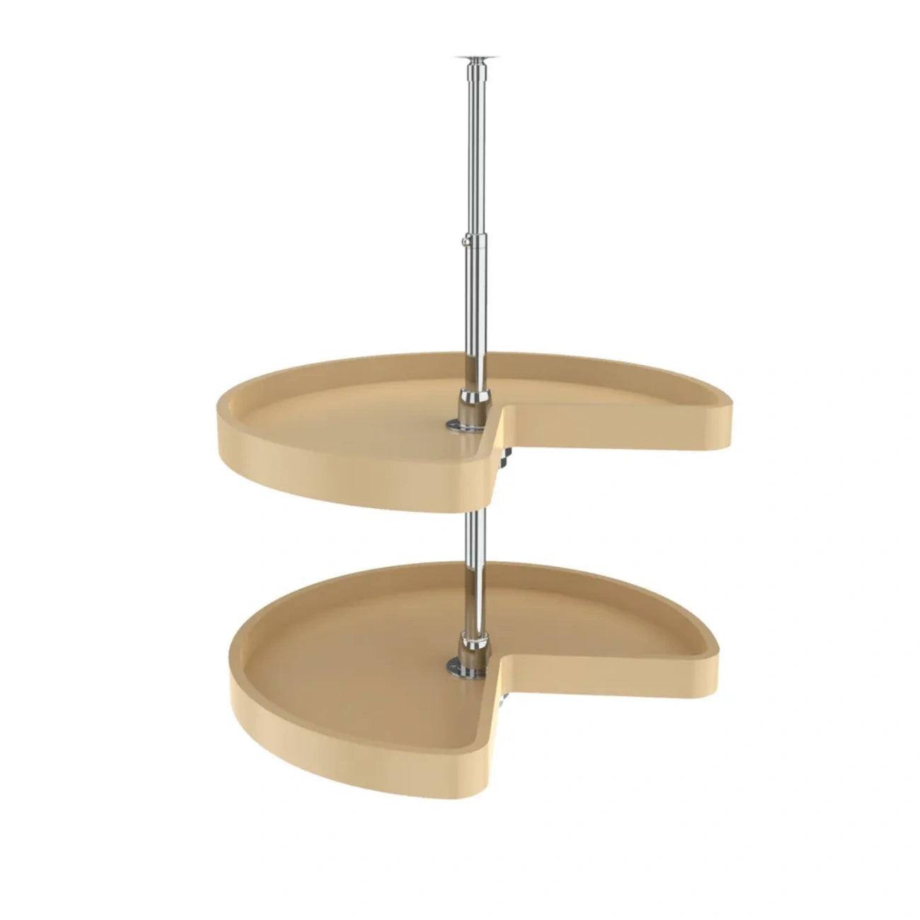 Lazy Susan – RAS, Kidney-Shaped, Polymer, 2-Shelf Organizer for Base & Lower Cabinets
