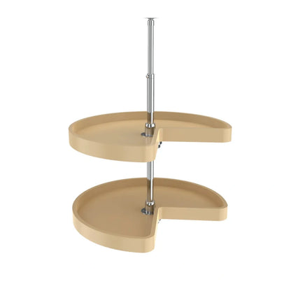 Lazy Susan – RAS, Kidney-Shaped, Polymer, 2-Shelf Organizer for Base & Lower Cabinets