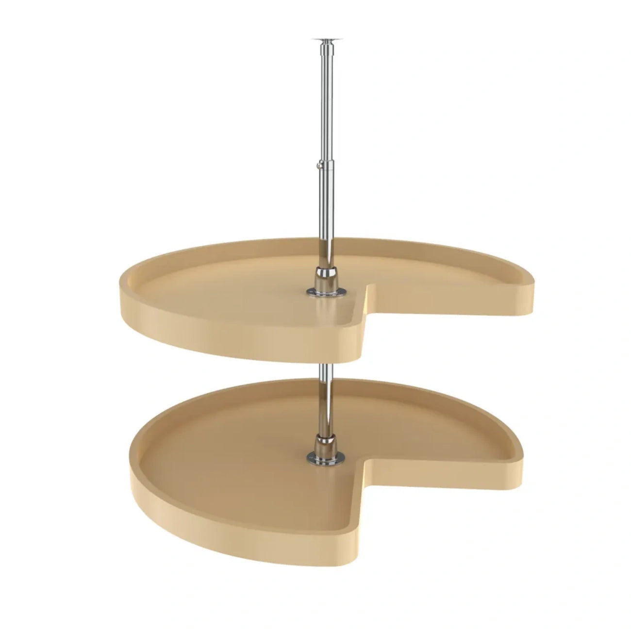 Lazy Susan – RAS, Kidney-Shaped, Polymer, 2-Shelf Organizer for Base & Lower Cabinets