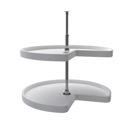 Lazy Susan – RAS, Kidney-Shaped, Polymer, 2-Shelf Organizer for Base & Lower Cabinets