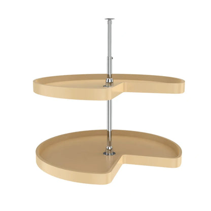 Lazy Susan – RAS, Kidney-Shaped, Polymer, 2-Shelf Organizer for Base & Lower Cabinets