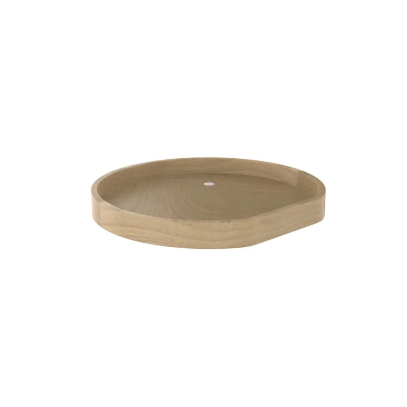 Lazy Susan – D-Shaped, Banded Wood, Single Shelf Organizer for Wall & Upper Cabinets