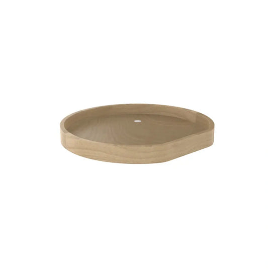 Lazy Susan – D-Shaped, Banded Wood, Single Shelf Organizer for Wall & Upper Cabinets