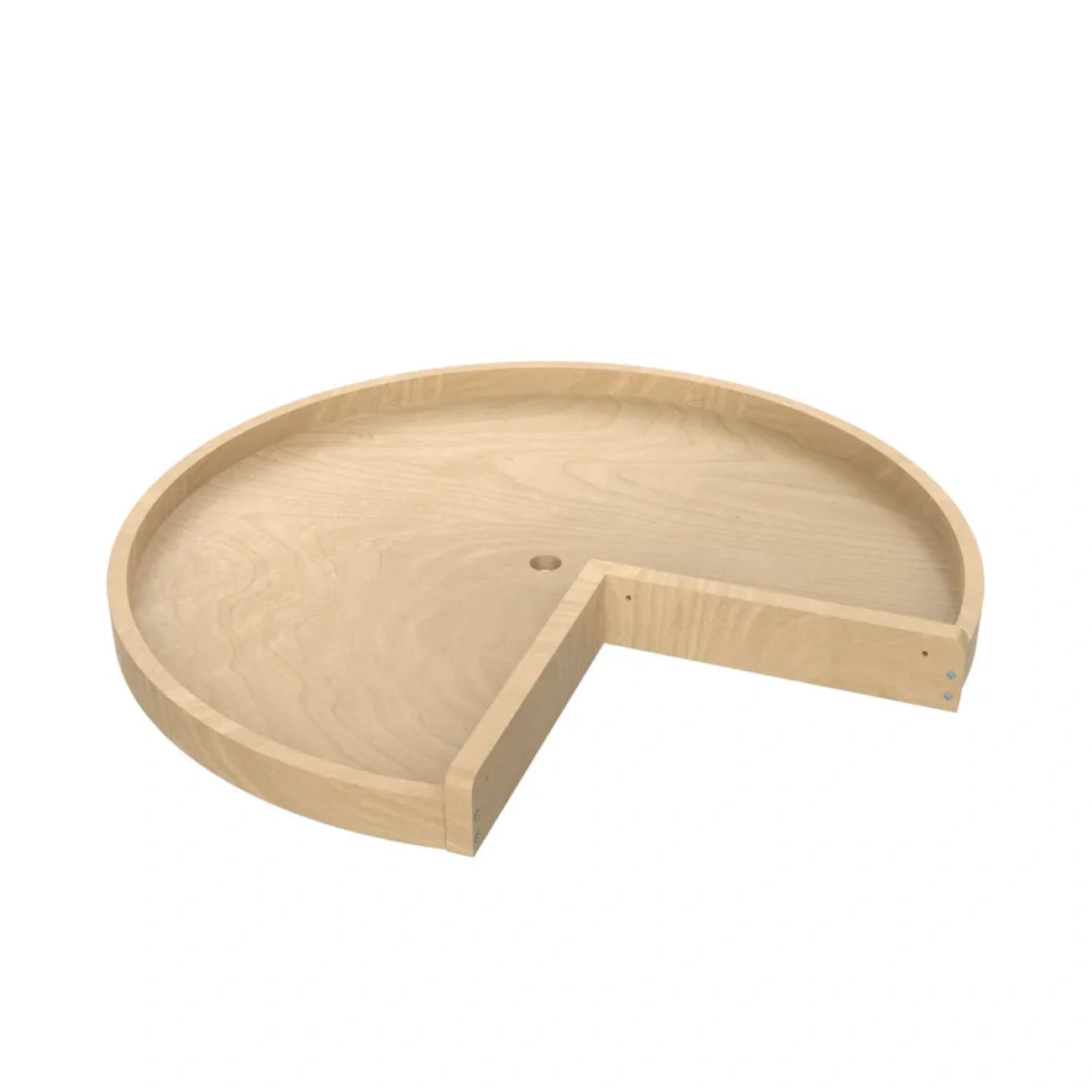 Lazy Susan – Classic Pie Shape, Wood, Single Shelf Organizer for Base & Lower Cabinets