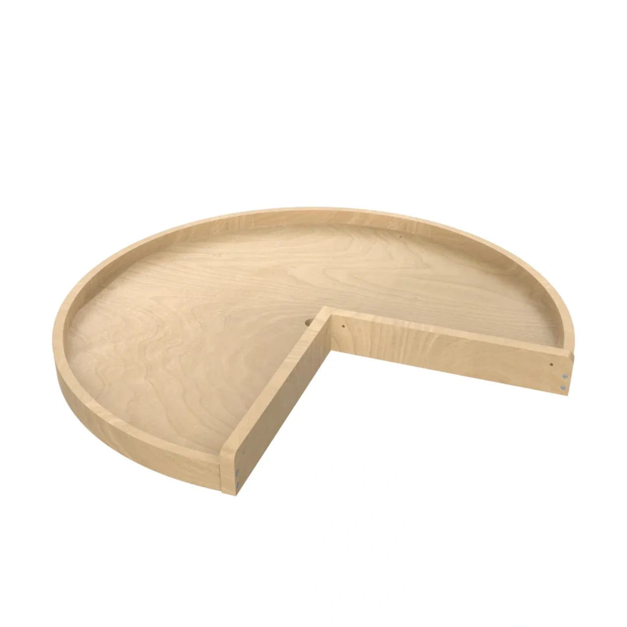 Lazy Susan – Classic Pie Shape, Wood, Single Shelf Organizer for Base & Lower Cabinets