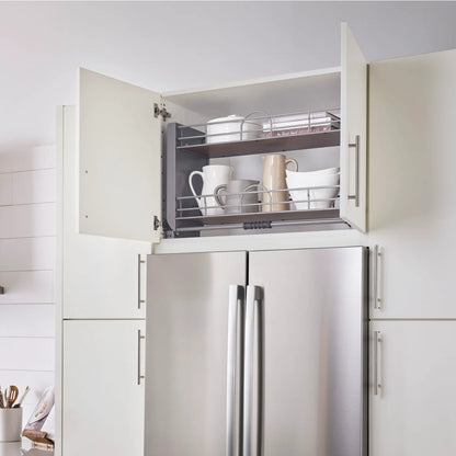 Solid Bottom Pull-Down Shelving System