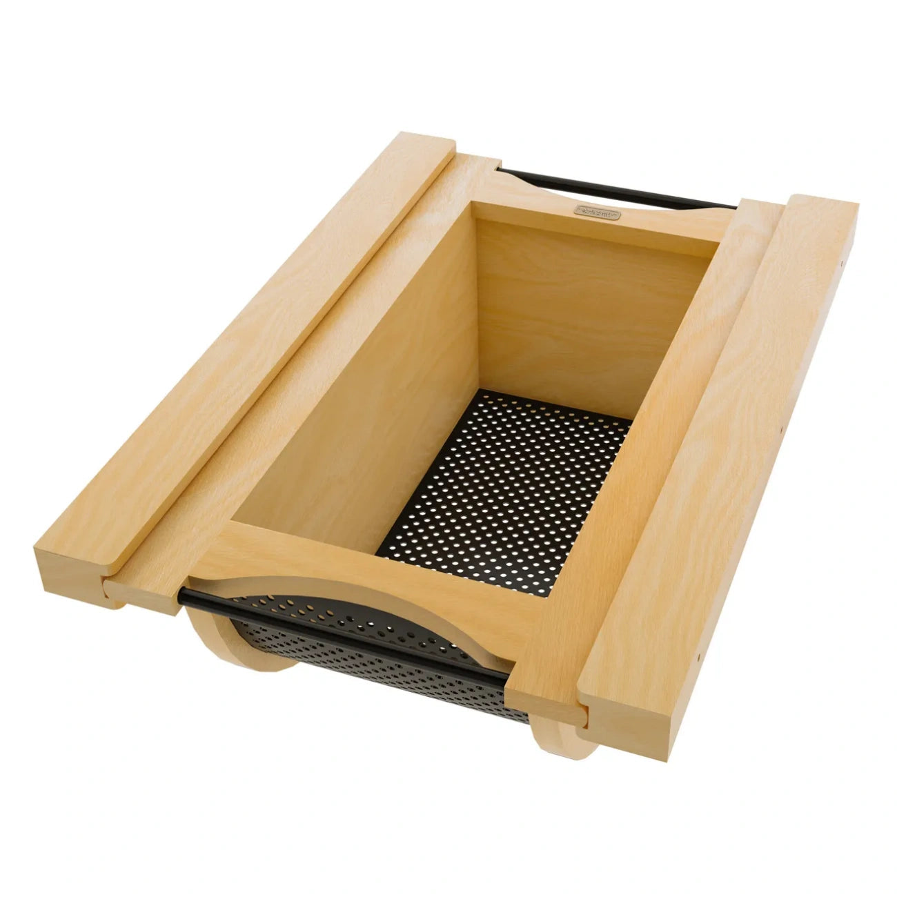 Wood/Stainless-Steel Produce Pullout Baskets