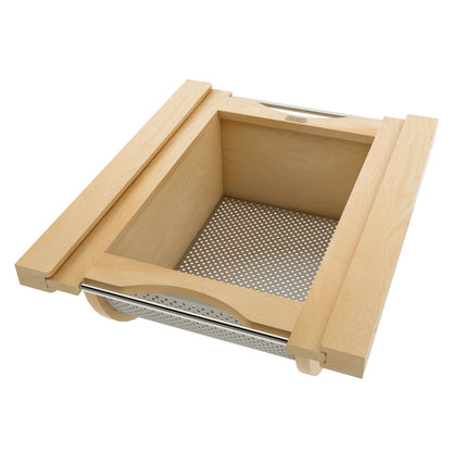 Wood/Stainless-Steel Produce Pullout Baskets