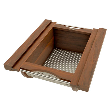 Wood/Stainless-Steel Produce Pullout Baskets