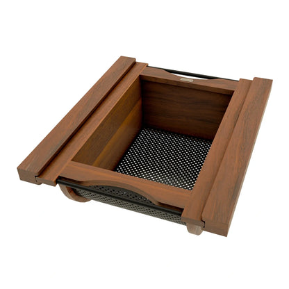 Wood/Stainless-Steel Produce Pullout Baskets