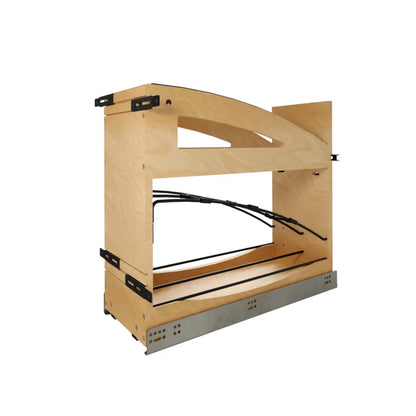 Wood Bakeware Pullout Organizer w/ BLUM Soft-Close and Matte Black Accents