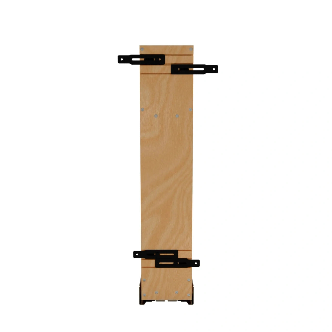 Wood Base Cabinet Knife Block Pullout Organizer w/ BLUM Soft-Close and Matte Black Accents