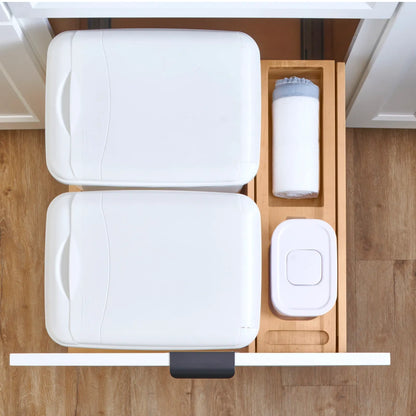 Wood Bottom Mount Waste Container System