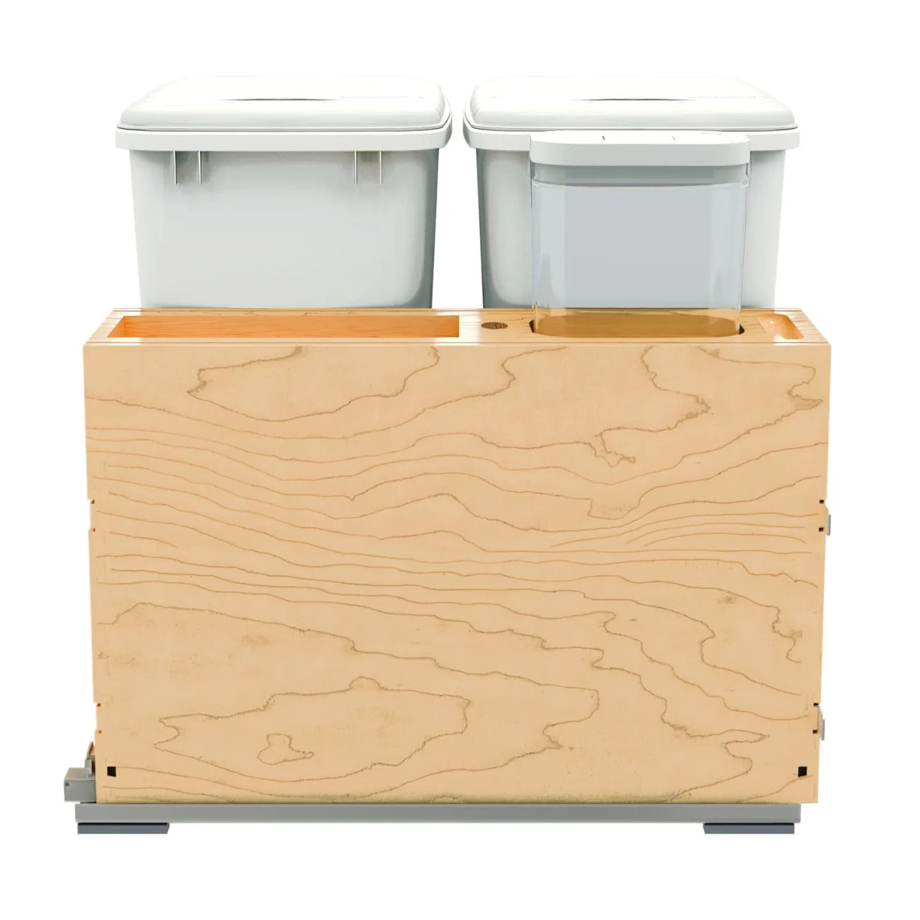 Wood Bottom Mount Waste Container System