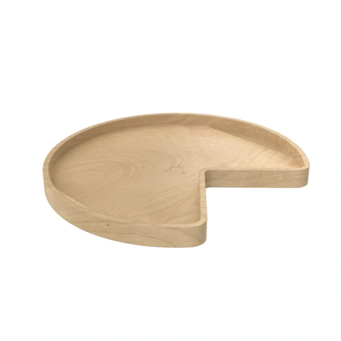 Lazy Susan – Classic, Kidney-Shaped, Natural Wood, 2-Shelf Organizer for Base & Lower Cabinets