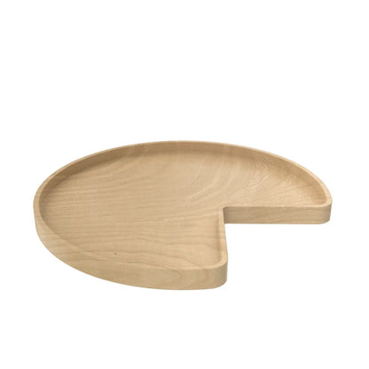 Lazy Susan – Classic, Kidney-Shaped, Natural Wood, 2-Shelf Organizer for Base & Lower Cabinets