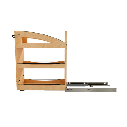 Wood Pullout Organizer w/ BLUM Soft-Close and Matte Black Accents