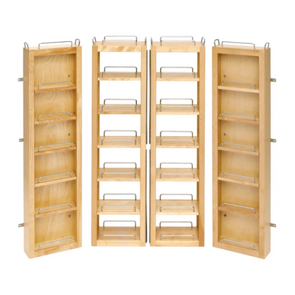 Swing-Out Pantry Set – Natural Wood Organizer