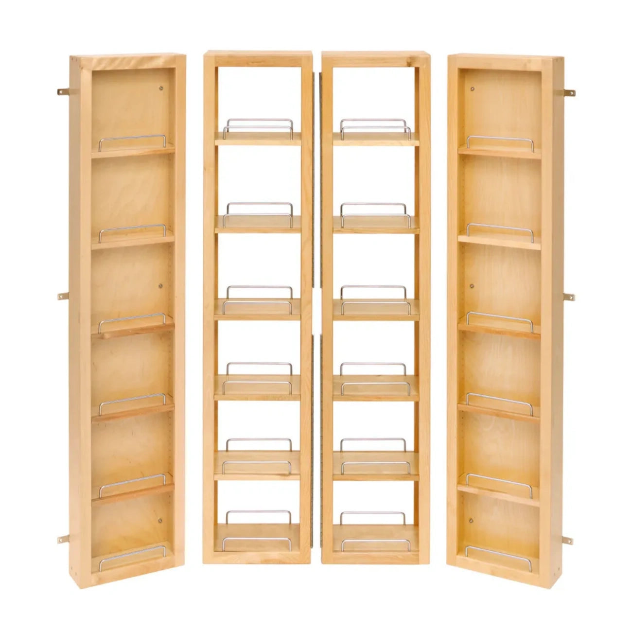 Swing-Out Pantry Set – Natural Wood Organizer