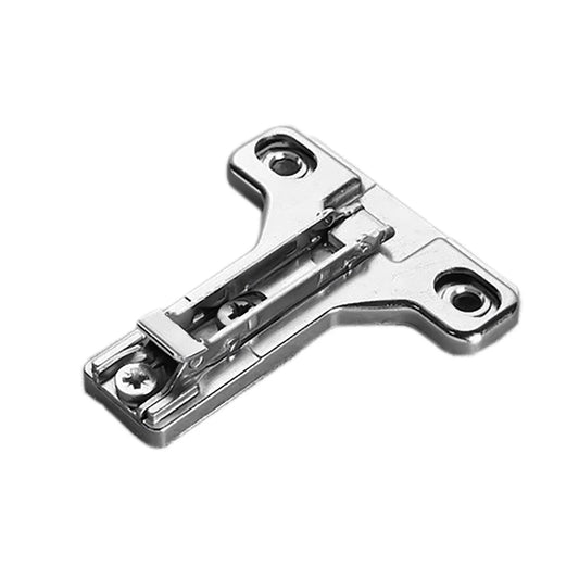 Snap-On Wing Die-Cast Mounting Plate for Face Frame, Wood Screws, 4mm Height